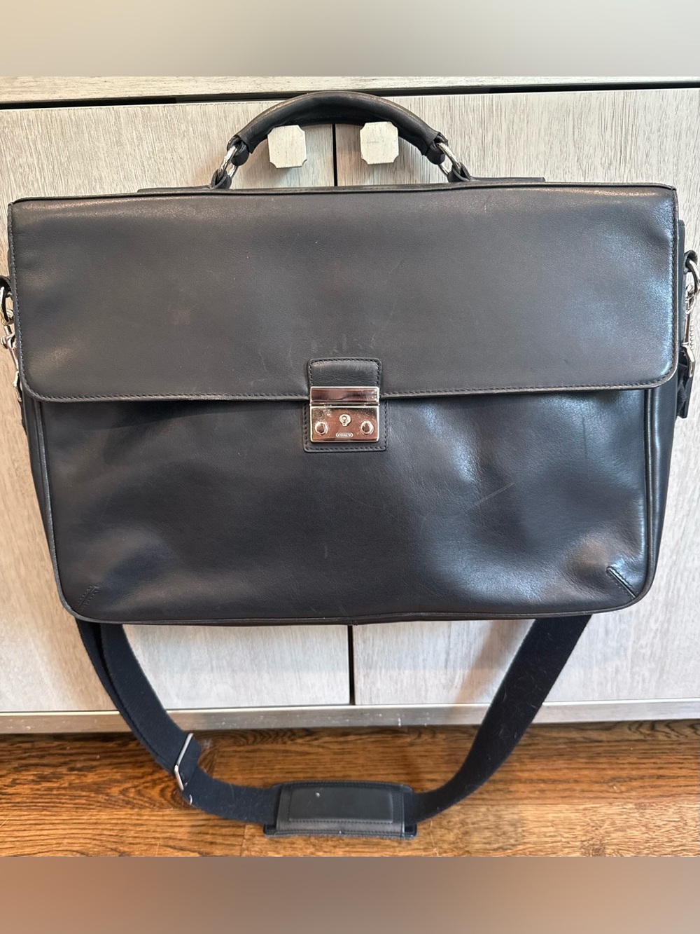 Coach Leather Briefcase Lexington Black Style K1E-5334 Vintage